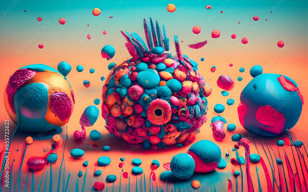 3D render digital design assets background walpapper futuristic abstract gradient bright colors ai generatice 3D render digital design assets background walpapper futuristic abstract gradient bright colors ai generatice