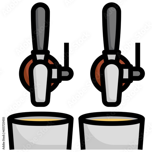 beer tap filled outline icon,linear,outline,graphic,illustration