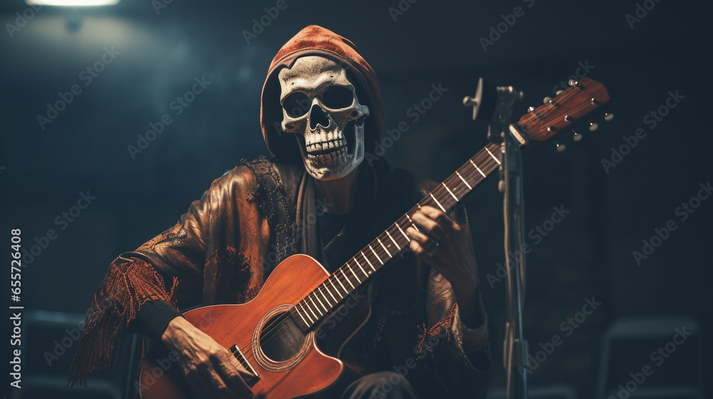 Macabre Music Magic: Skeleton Strings in Harmony, Generative AI Macabre Music Magic: Skeleton Strings in Harmony, Generative AI