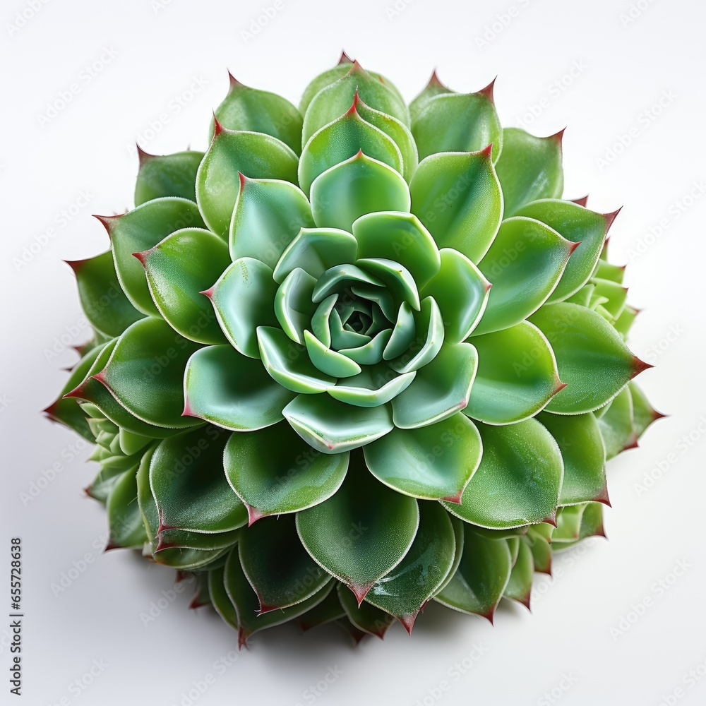 Full View Succulent Poton A Completely , Isolated On White Background, For Design And Printing Full View Succulent Poton A Completely , Isolated On White Background, For Design And Printing