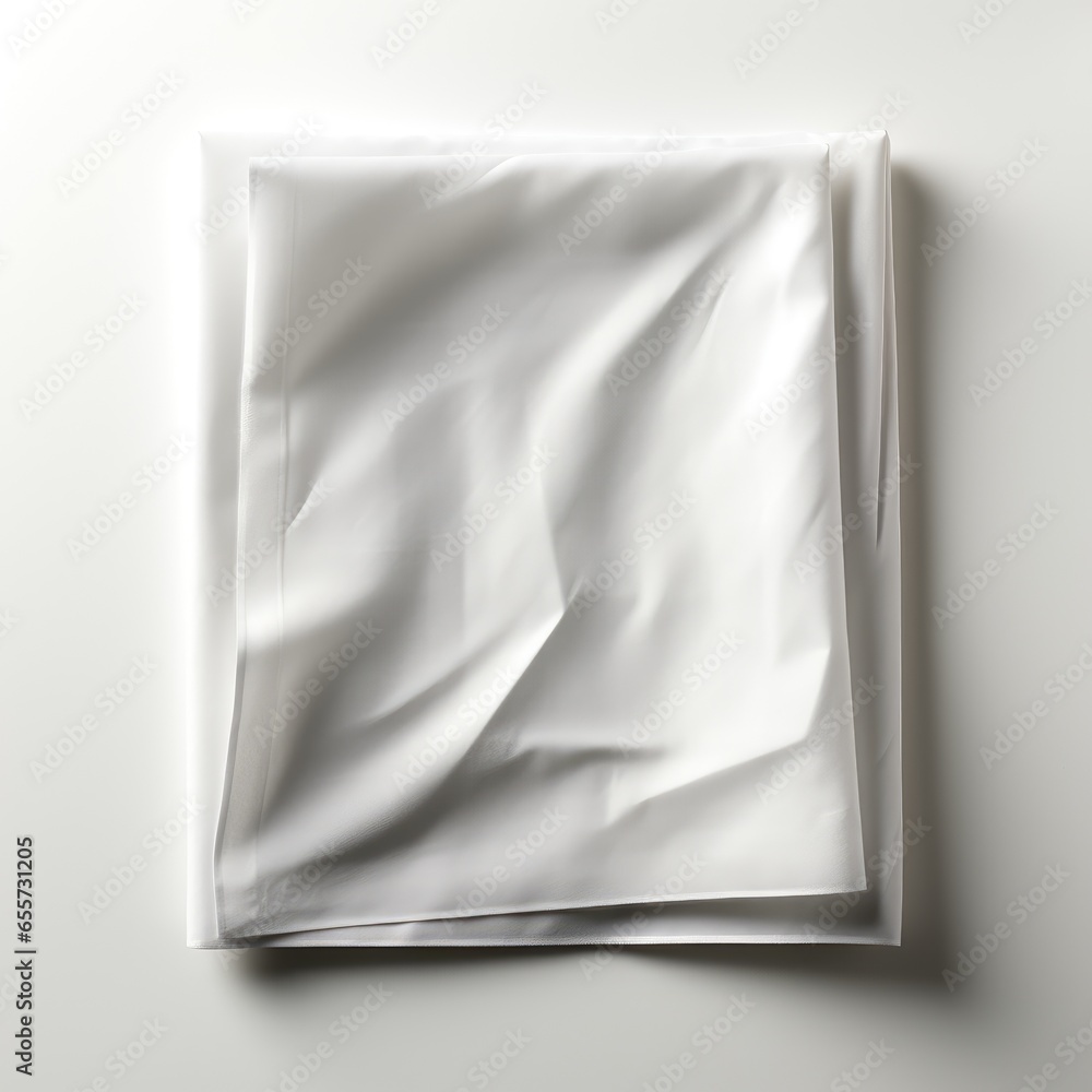 Full View Napkin On A Completely , Isolated On White Background, For Design And Printing Full View Napkin On A Completely , Isolated On White Background, For Design And Printing