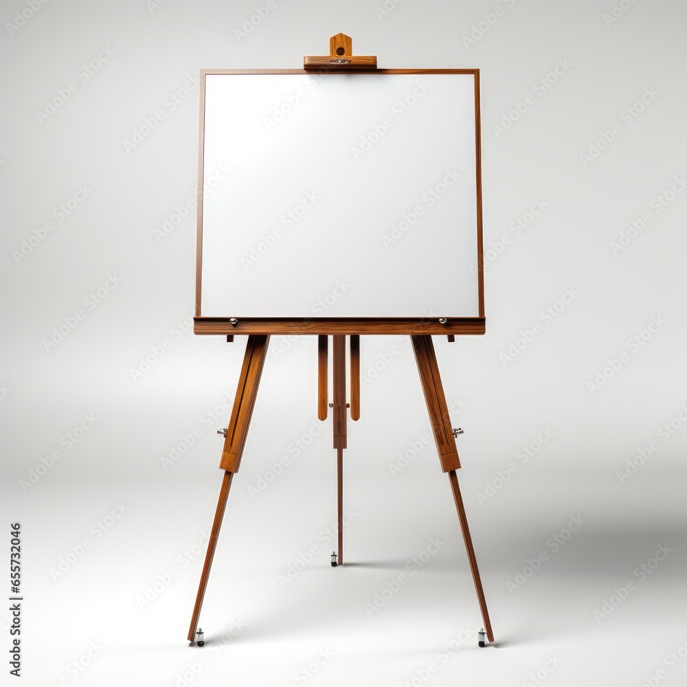 Full View Whiteboardon A Completely , Isolated On White Background, For Design And Printing