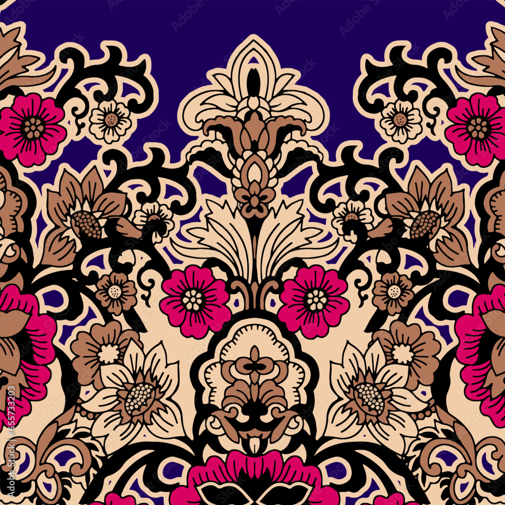 floral abstract pattern suitable for textile and printing needs