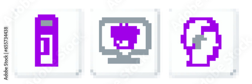 Set line Hairstyle for men, Shaving gel foam and Barbershop icon. Vector