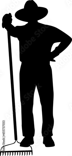 farmer silhouette