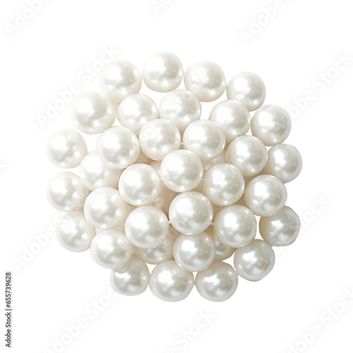 white set of realistic luxury pearl in a stock, ornamental shiny white pearl isolated on transparent background., Pearl Shell Realistic Close Up, png file, clipping path,