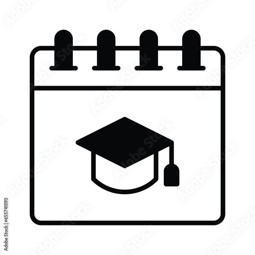 Simple Graduation Date icon. The icon can be used for websites, print material and presentation