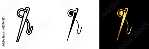 An icon representing a sewing needle, symbolizing precision, craftsmanship, and the art of sewing.