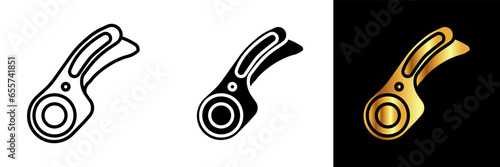 The Rotary Cutter icon represents a versatile and efficient cutting tool widely used in quilting, sewing, and crafting. 