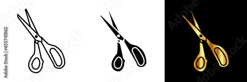 The Scissors icon represents a versatile tool used for cutting various materials with precision. 