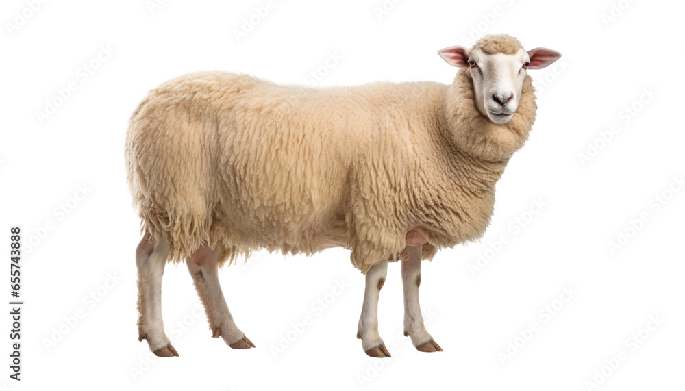 sheep isolated on transparent background cutout