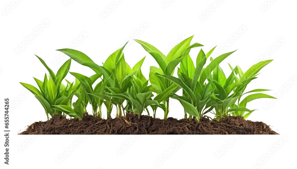 plant grass isolated on transparent background cutout - obrazy, fototapety, plakaty 