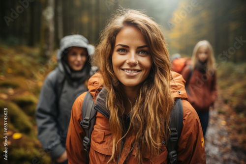A group of friends hiking together, fostering social connections and overall well-being