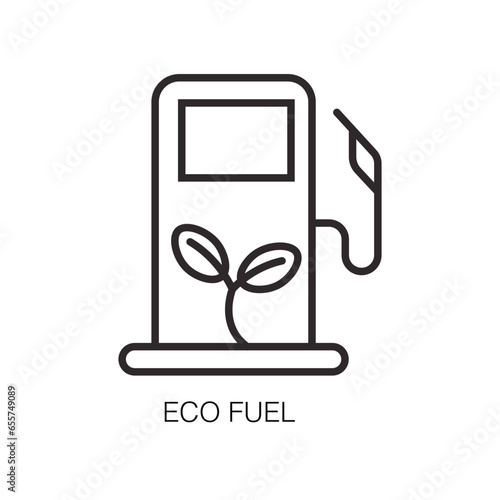 Eco fuel icon. Collection of renewable energy, ecology and green electricity icons. Vector illustration.