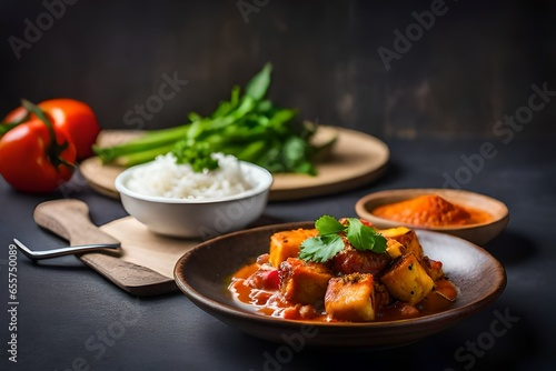 stew with potatoes and vegetables