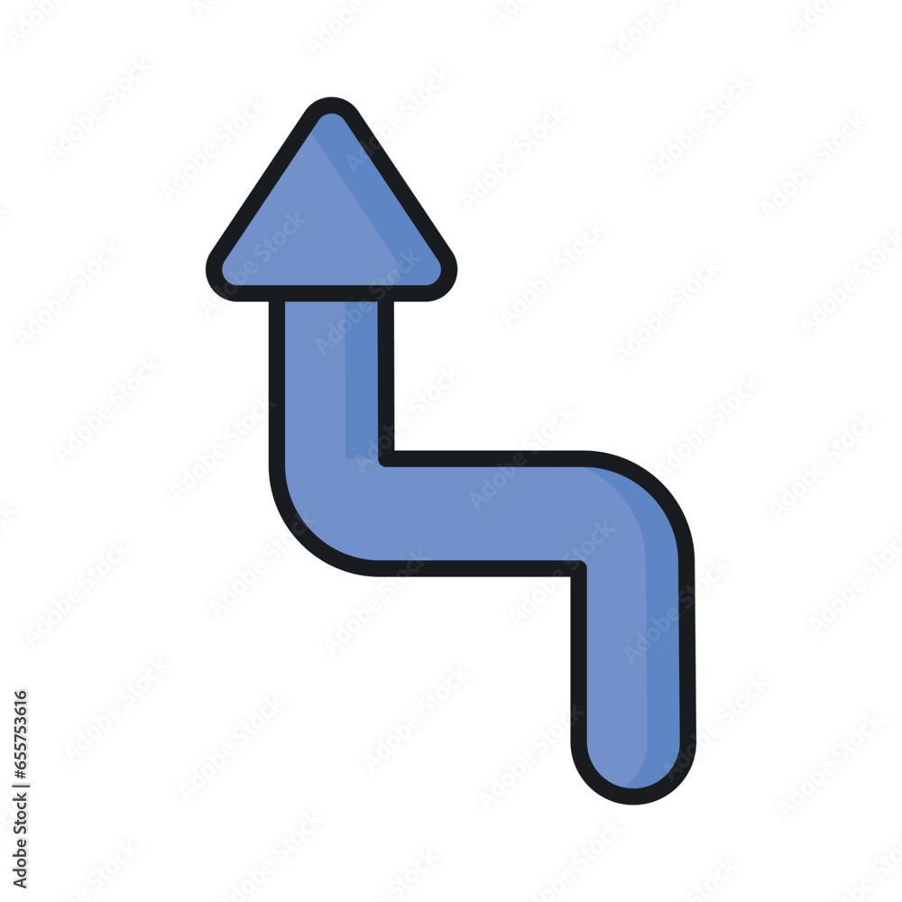 Ascending arrow vector icon in trendy style Ascending arrow vector icon in trendy style