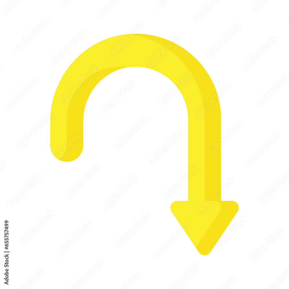 U Turn sign vector design, traffic road sign