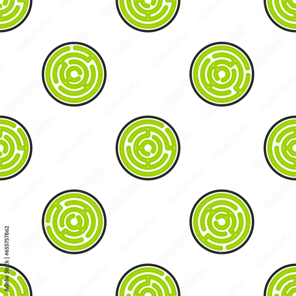 Line Minotaur maze or labyrinth icon isolated seamless pattern on white background. Ancient Greek mythology. Vector Line Minotaur maze or labyrinth icon isolated seamless pattern on white background. Ancient Greek mythology. Vector