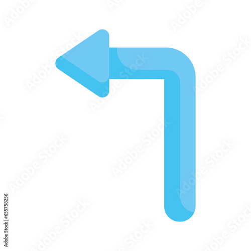 Turn Left sign vector design, traffic road sign