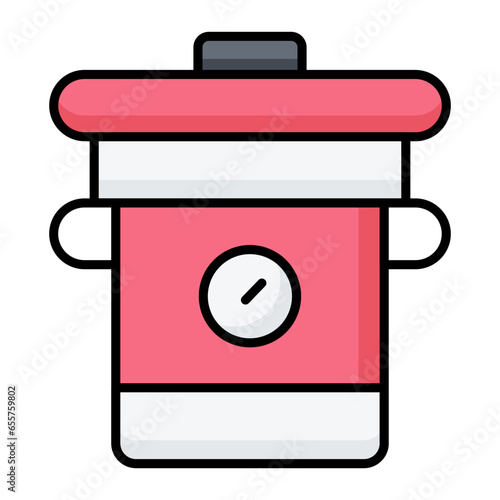 Autoclave Colored Outline Icon