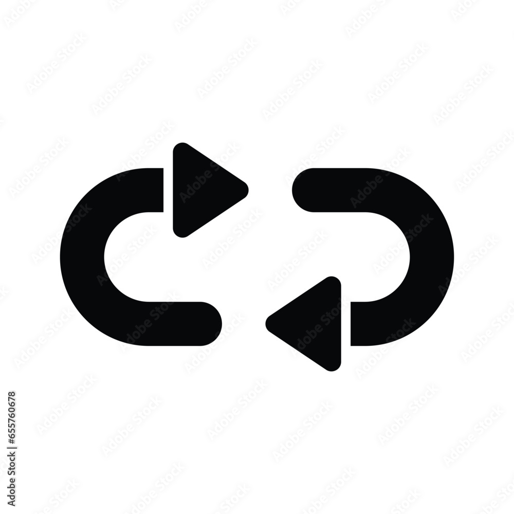 Download this premium icon of repeat arrow in trend style Download this premium icon of repeat arrow in trend style