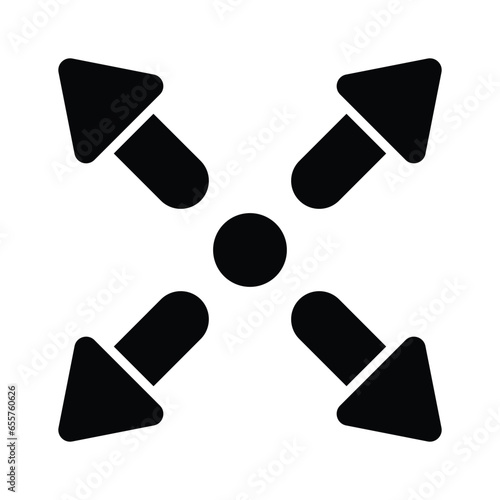 Check this carefully crafted icon of directional arrows