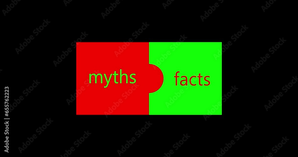 myths vs facts. concept of thorough fact-checking or easy compare evidence myths vs facts. concept of thorough fact-checking or easy compare evidence
