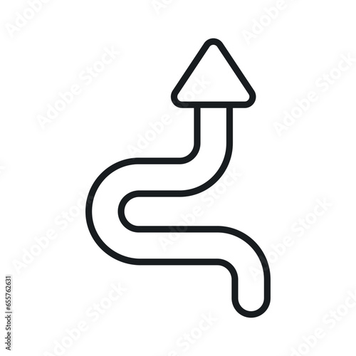 Zigzag or curved arrow vector design