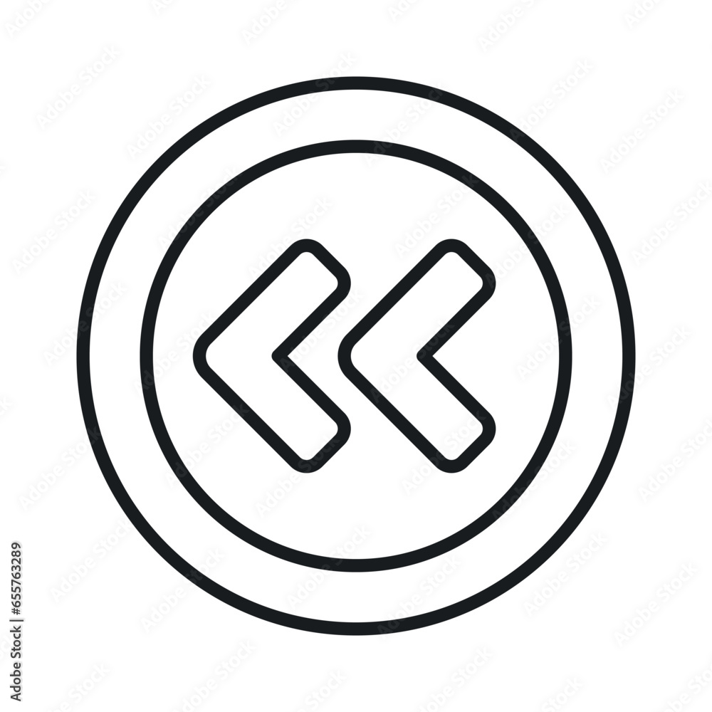 Fast backward arrow icon design, ready for premium use Fast backward arrow icon design, ready for premium use