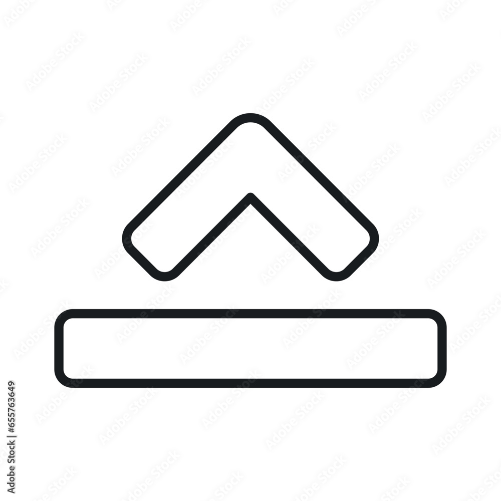 Up arrow vector design isolated on white background Up arrow vector design isolated on white background