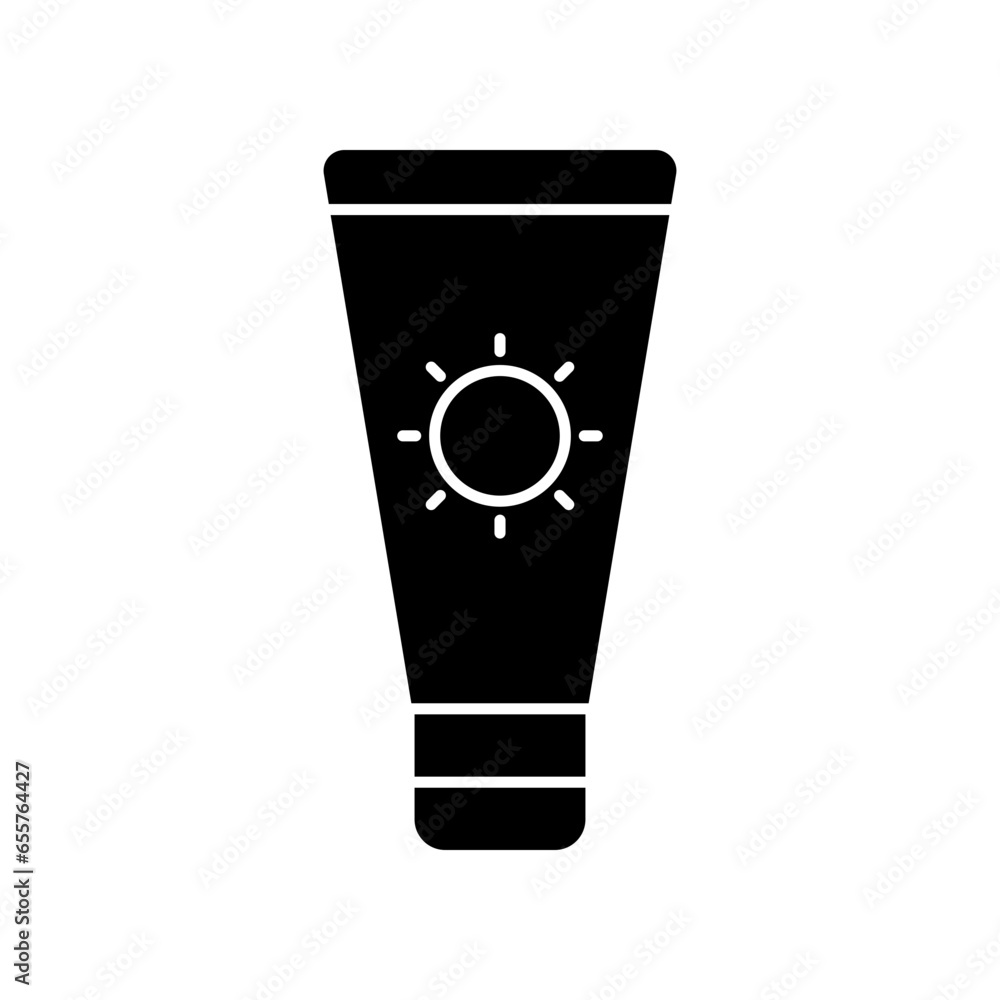 Sun lotion, Sunscreen, Sunblock Cream for UV block sun protection. Sunburn screen for Bathing Beach vacation icon line for web mobile infographics. Vector illustration filled outline style Sun lotion, Sunscreen, Sunblock Cream for UV block sun protection. Sunburn screen for Bathing Beach vacation icon line for web mobile infographics. Vector illustration filled outline style