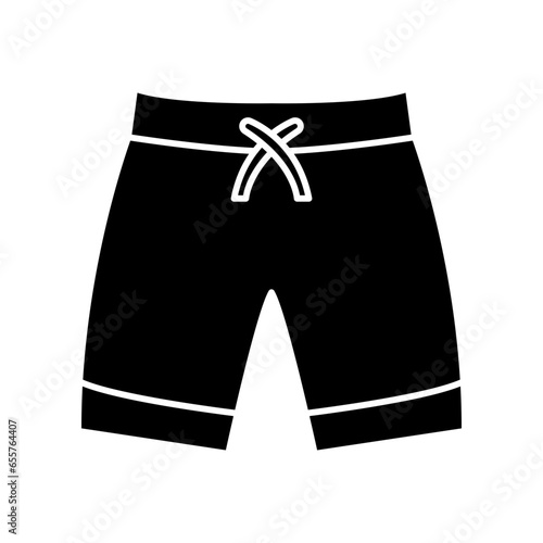 Men Beach shorts for swimming. Summertime Vacation. Swimming trunks, Surfing pants for shops app and stores symbol concept line Beach short icon. Vector illustration filled outline style