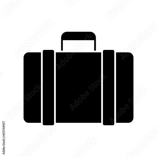 Travel or tourist bag Bag, Handbag, Baggage, luggage line Element In Trendy Style. Briefcase travelling for summer holiday and vacation icon. Vector illustration filled outline style