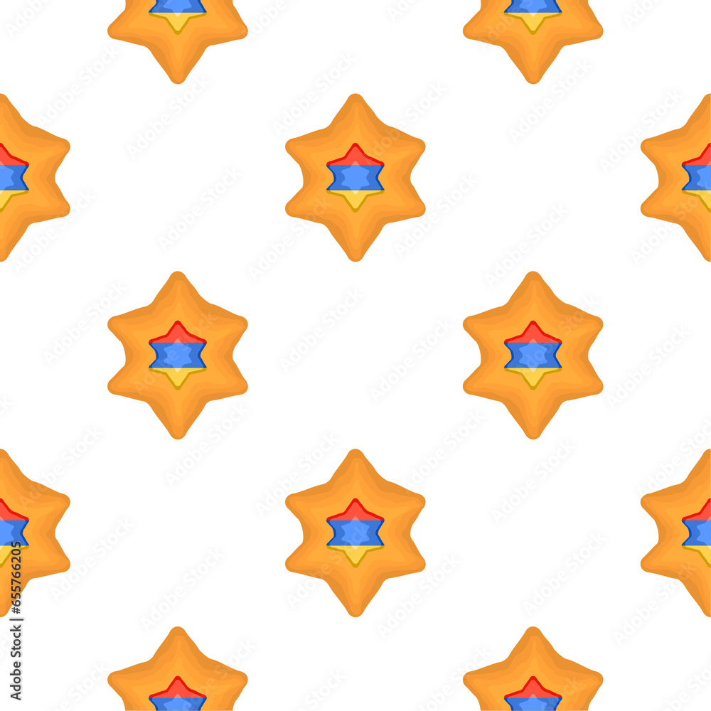 Pattern cookie with flag country Armenia in tasty biscuit Pattern cookie with flag country Armenia in tasty biscuit