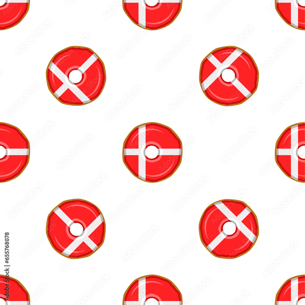 Pattern cookie with flag country Denmark in tasty biscuit Pattern cookie with flag country Denmark in tasty biscuit