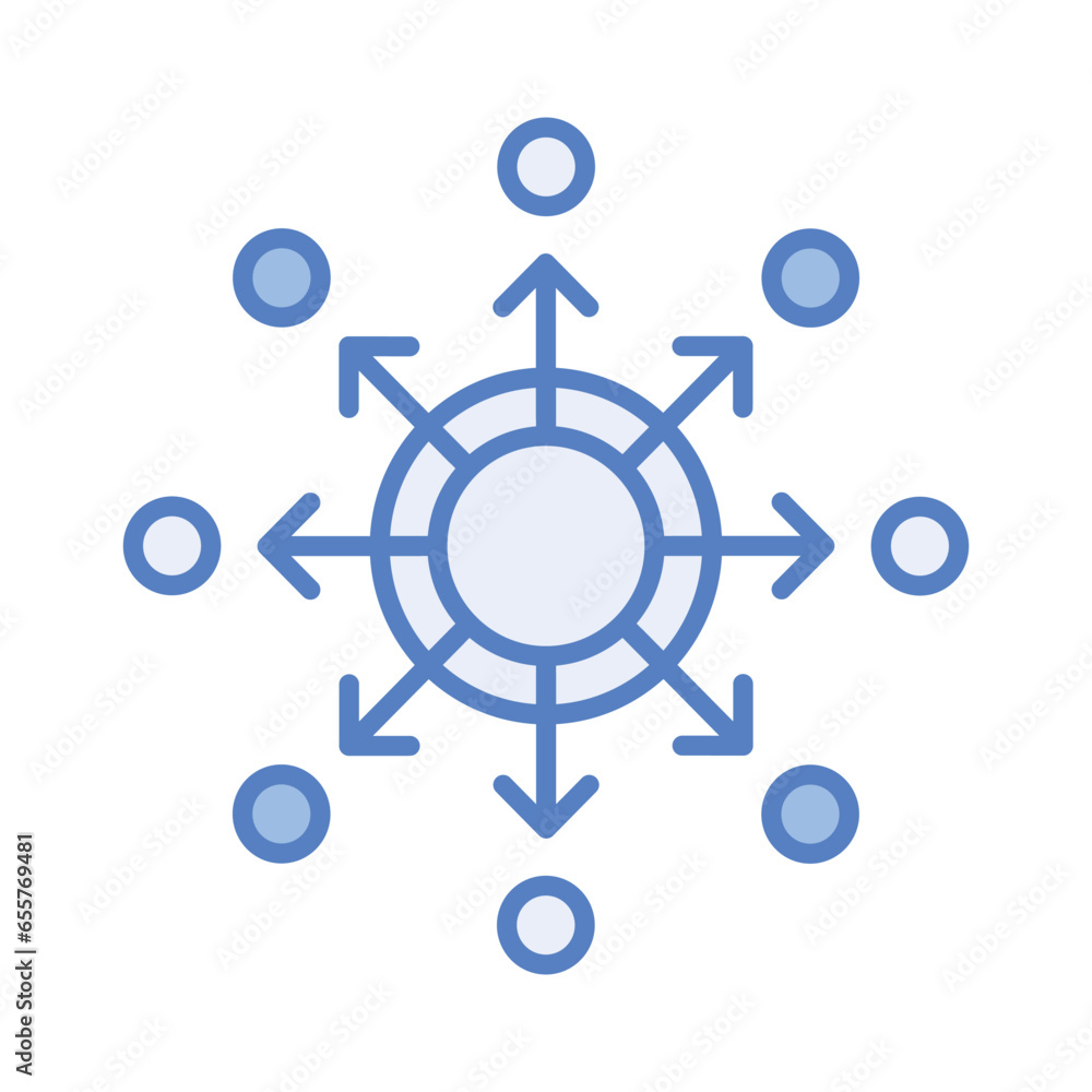 Visually perfect vector of decentralized system, isolated on white background Visually perfect vector of decentralized system, isolated on white background