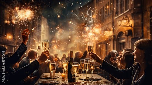 party with lights and sparklers celebrations restaurant table