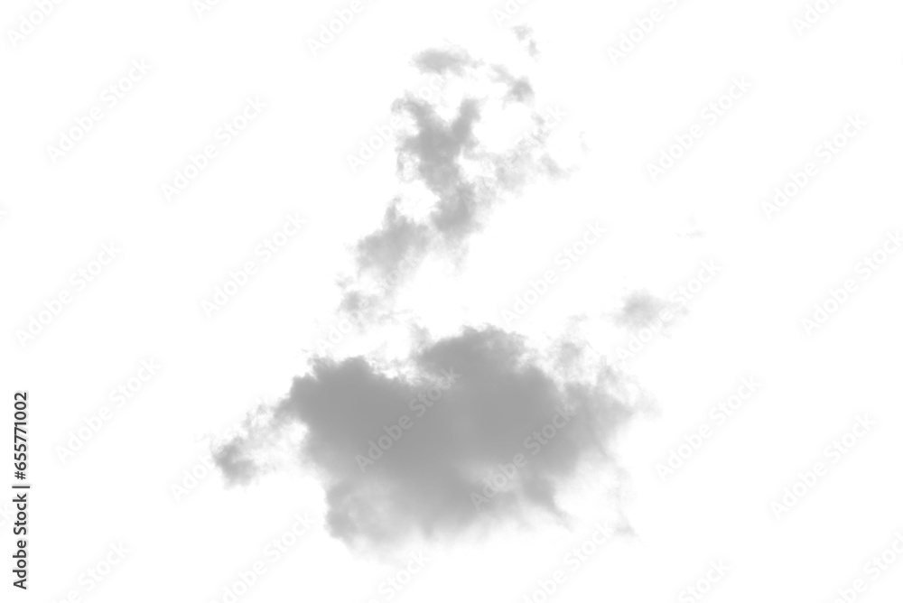 white cloud smoke on transparent background