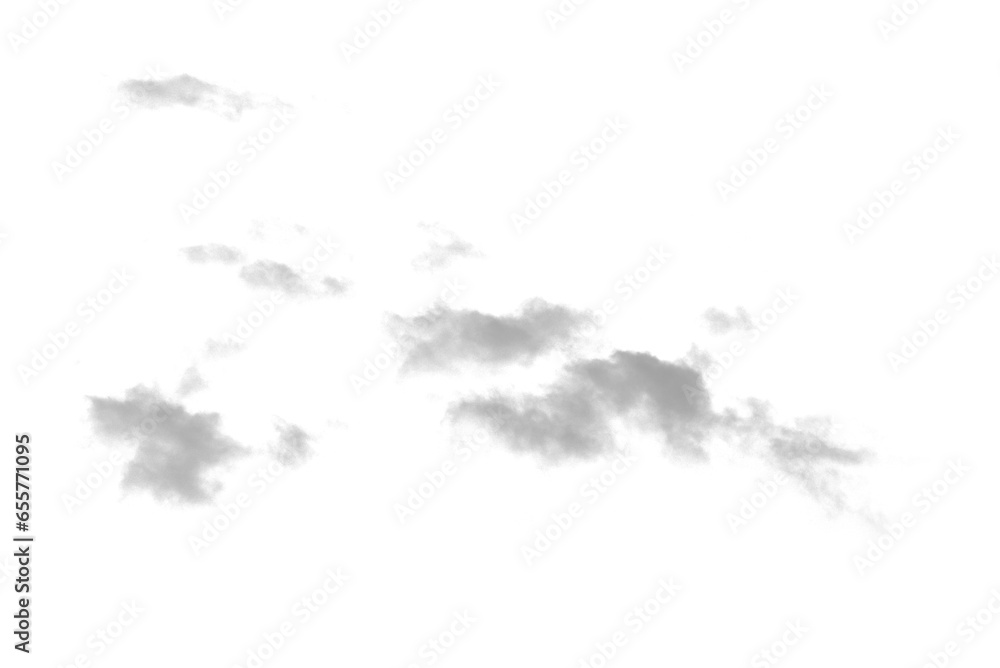 white cloud smoke on transparent background