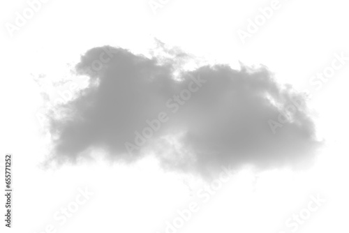 white cloud smoke on transparent background