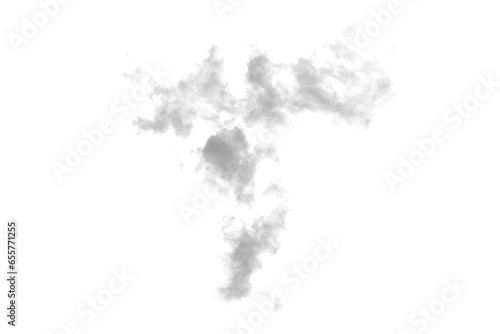 white cloud smoke on transparent background