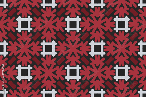 oriental patterns. White, red and black background with Arabic ornaments. Pattern, background and wallpaper for your design. Textile ornament. Vector illustration.