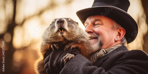 Punxsutawney Phil the famous groundhog photo