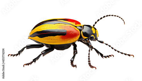state potato beetle isolated on transparent background cutout