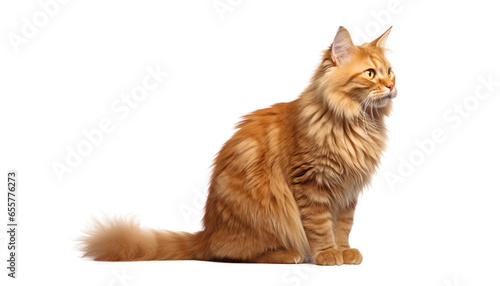 cat isolated on transparent background cutout photo