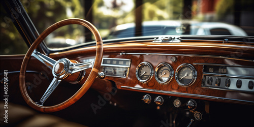 Vintage car interior © xartproduction