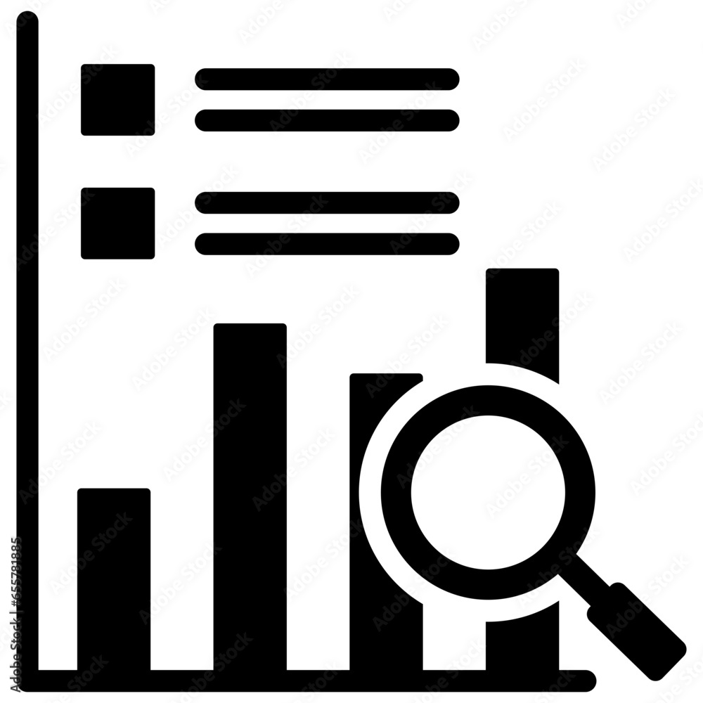 Statistical Analysis Glyph Icon Statistical Analysis Glyph Icon