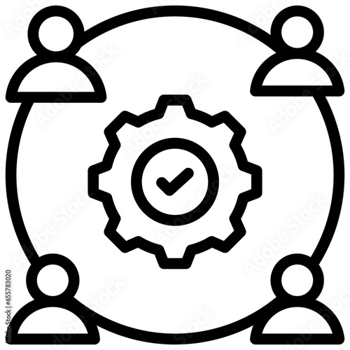 Teamwork Outline Icon