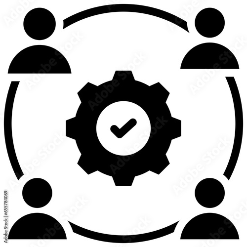 Teamwork Glyph Icon