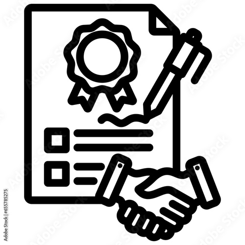 Licensing Agreements Outline Icon
